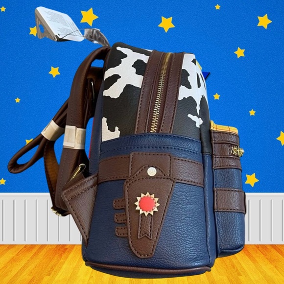 Disney Loungefly Toy Story Sheriff Woody Faux Leather Mini Backpack New main image 6